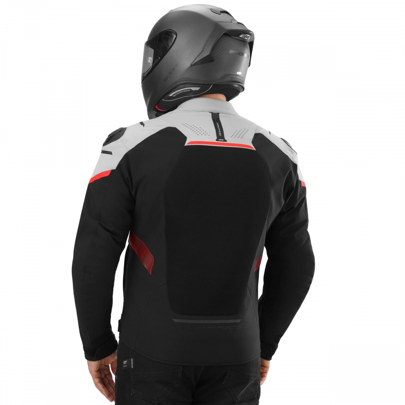 Moto jakna Shima STX Air sivo-rdeča