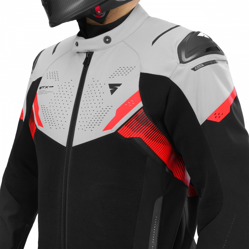 Moto jakna Shima STX Air sivo-rdeča