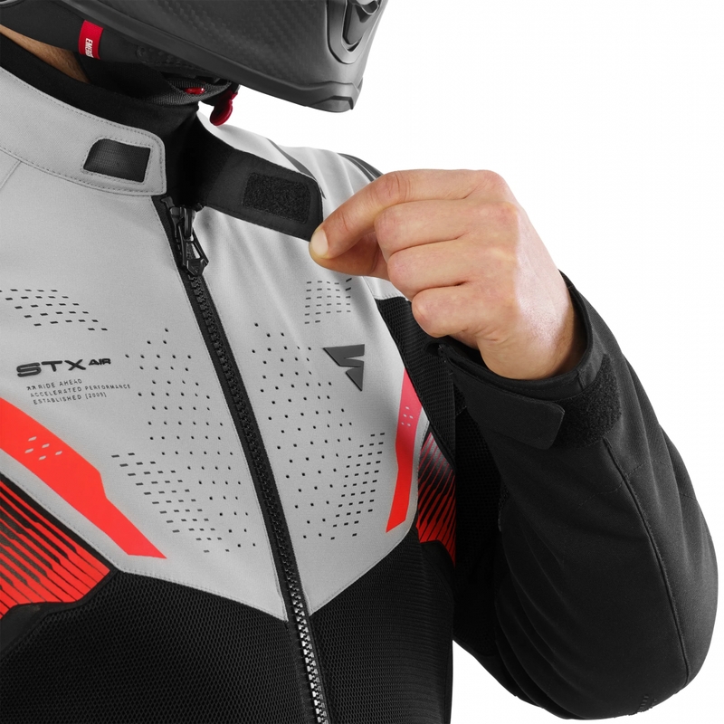 Moto jakna Shima STX Air sivo-rdeča