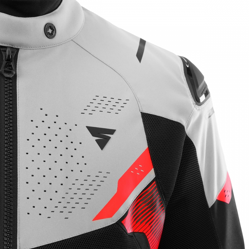 Moto jakna Shima STX Air sivo-rdeča