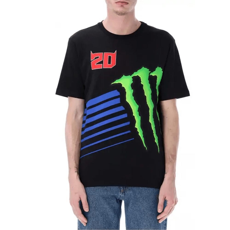 Majica Fabio Quartararo z logotipom Monster Energy, črna