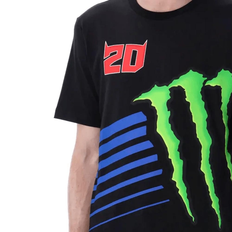 Majica Fabio Quartararo z logotipom Monster Energy, črna