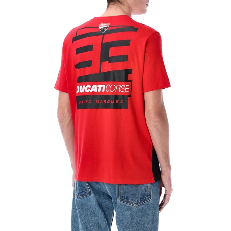 Majica Ducati Corse Marc Marquez z logotipom rdeče barve