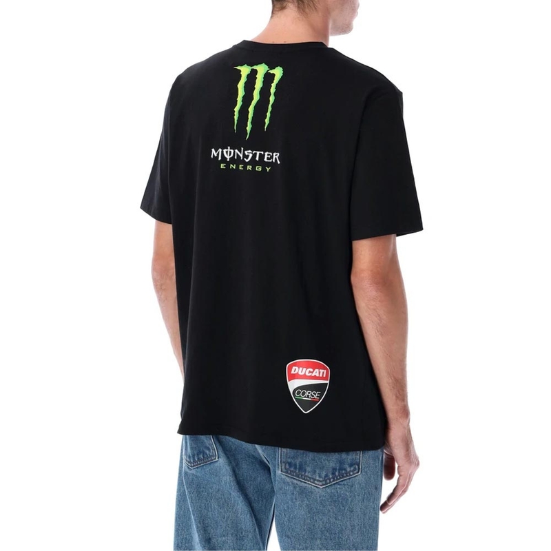 Majica Ducati Corse Monster Energy z logotipom črne barve