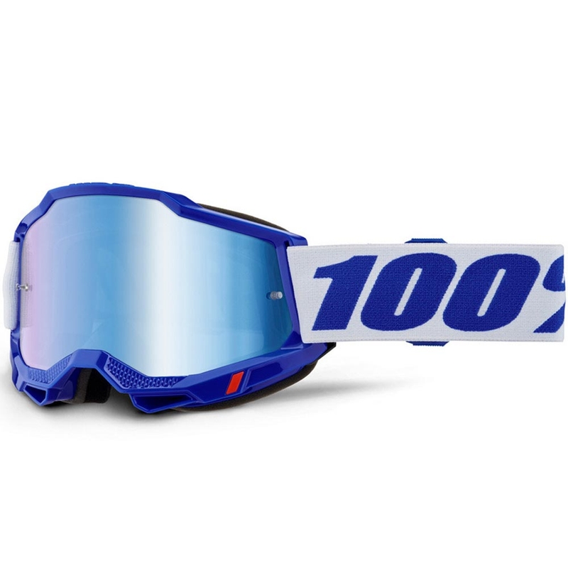 Motokros očala 100% Accuri 2 modra z modrim pleksi steklom