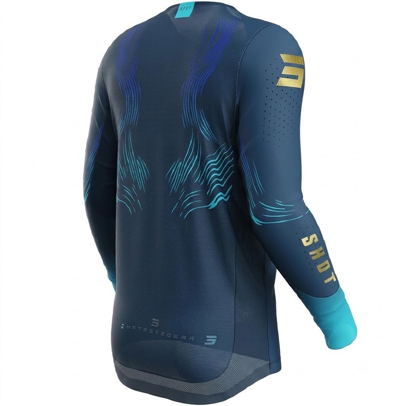 Motokros majica Shot Aerolite Volt modra