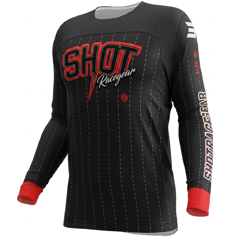 Motokros dres Shot Contact Dawg črne barve