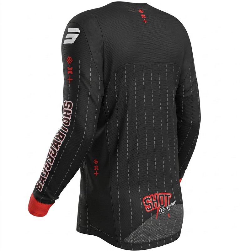 Motokros dres Shot Contact Dawg črne barve