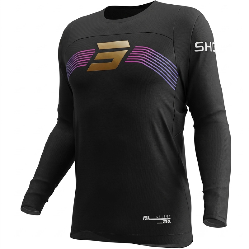 Motokros dres Shot Contact Kicker črne barve