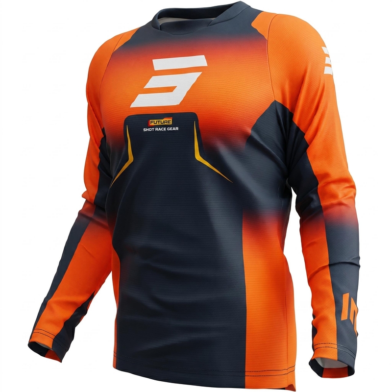 Motokros dres Shot Devo Future modro-oranžen