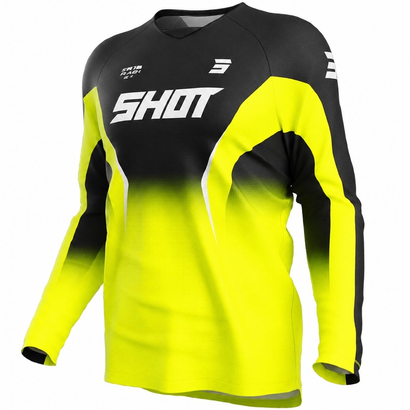 Motokros dres Shot Draw Clash fluo rumen