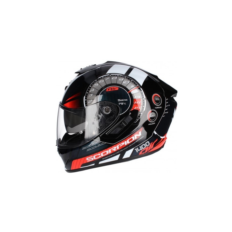 Integralna čelada Scorpion EXO-1400 Air Torque črno-rdeča