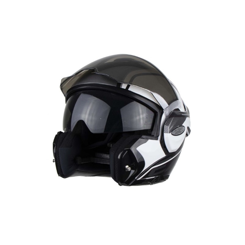 Čelada Scorpion EXO-TECH Time-Off Tipping bela-srebrna