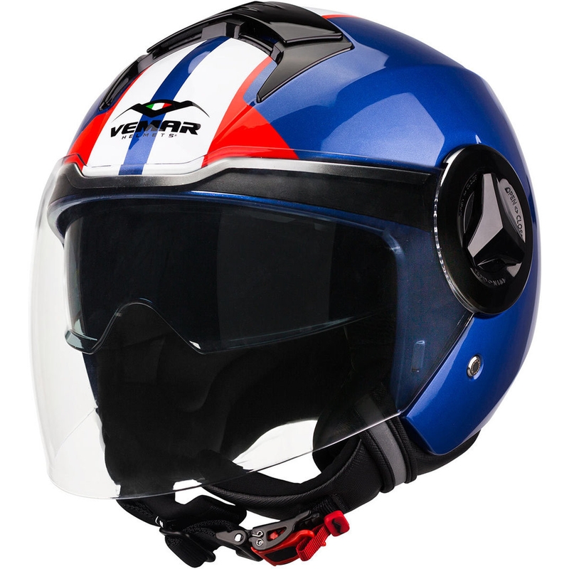 Odprta čelada Vemar Breeze Street blue-white-red-black