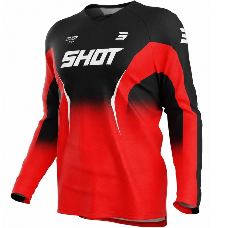 Motokros dres Shot Draw Clash rdeč