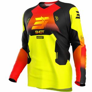 Otroški motokros dres Shot Draw Rocket fluo rumene barve