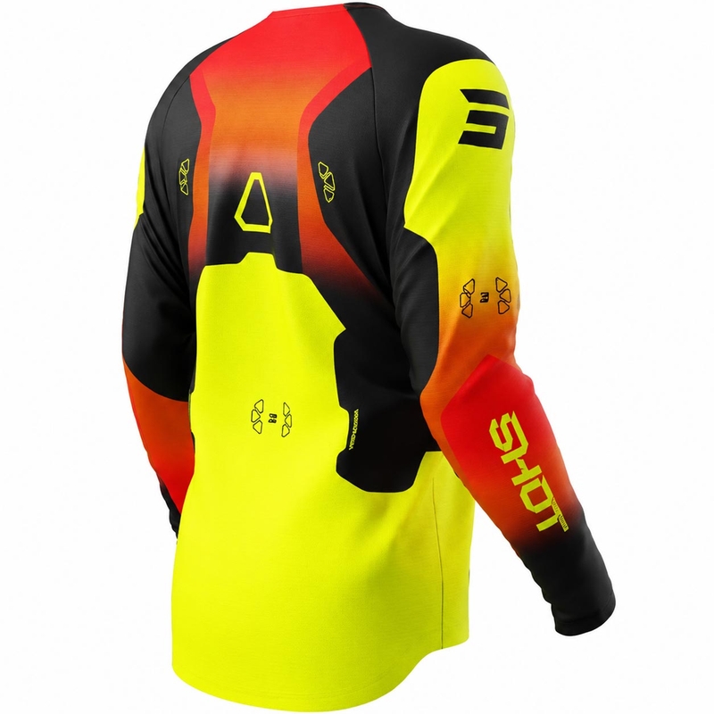 Otroški motokros dres Shot Draw Rocket fluo rumene barve