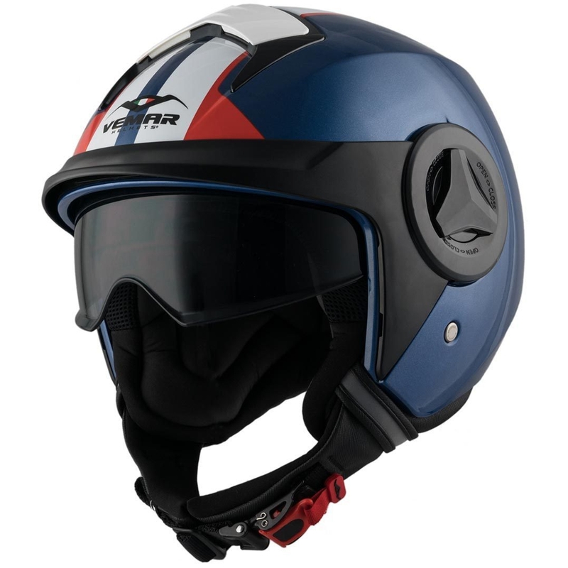 Odprta čelada Vemar Breeze Street blue-white-red-black