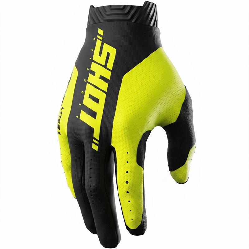 Motokros rokavice Shot Lite Skin fluo rumene