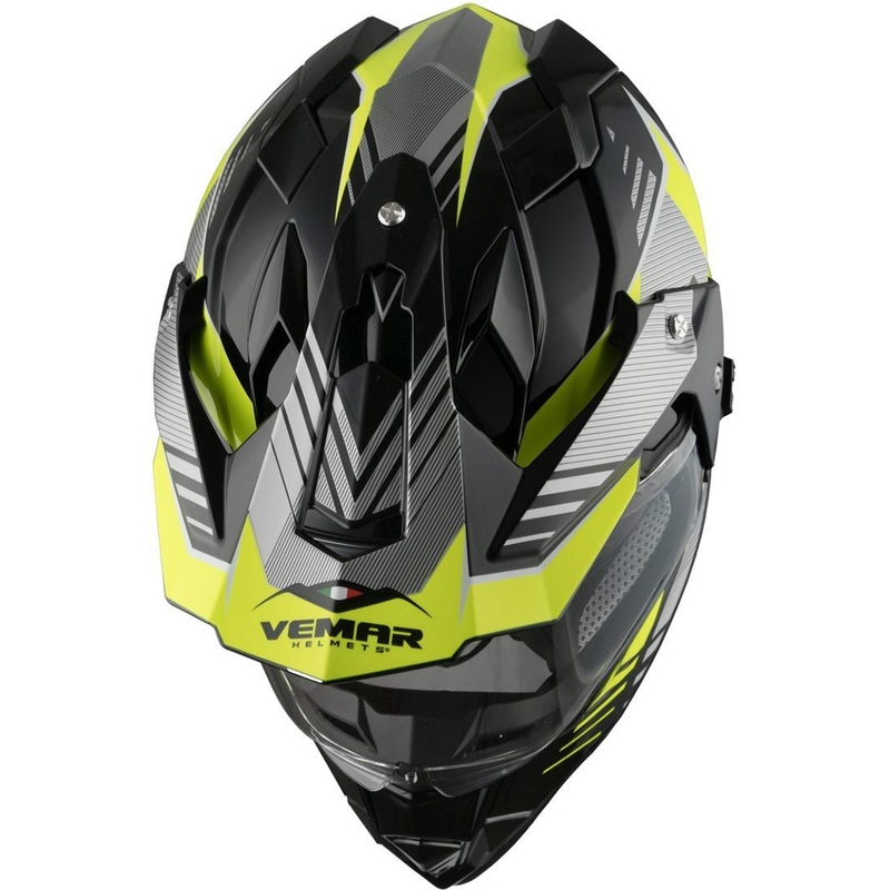 Enduro čelada Vemar Kona Explorer black-silver-fluo yellow razprodaja