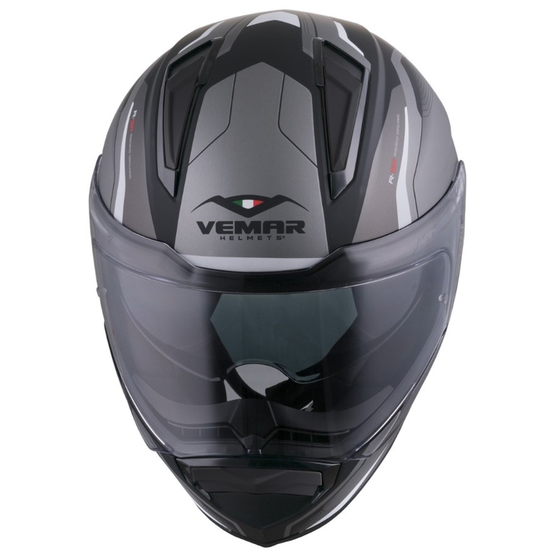 Integralna čelada Vemar Zephir Lunar black matt-white-silver razprodaja
