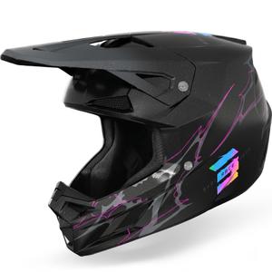 Čelada za motokros Shot Speed Rac biserno črna