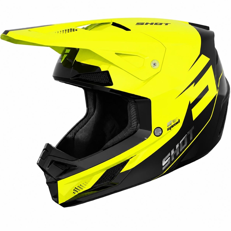 Motokros čelada Shot Speed S svetleča fluo rumena