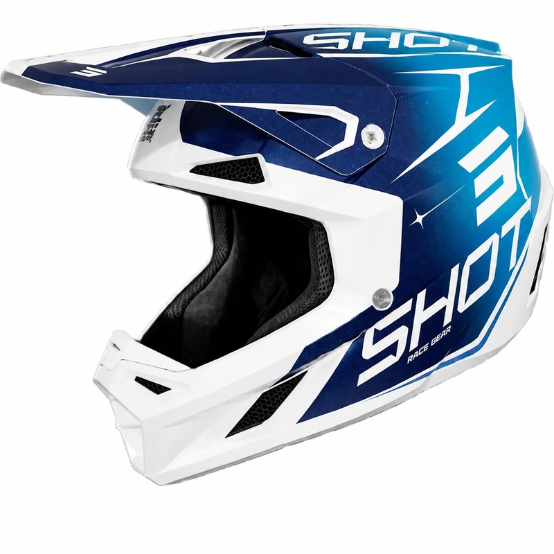 Čelada za motokros Shot Speed Side biserno modra