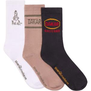Komplet nogavic DAKAR Athlan 3Pack II, sivo-bele barve