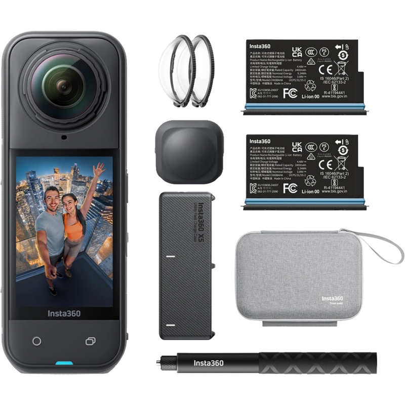 Insta360 X5 Essentials paket akcijska kamera črne barve