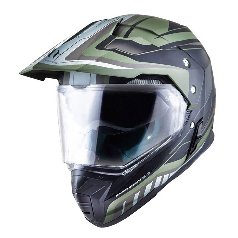 Enduro čelada MT Synchrony Duosport SV Tourer zeleno-črna mat