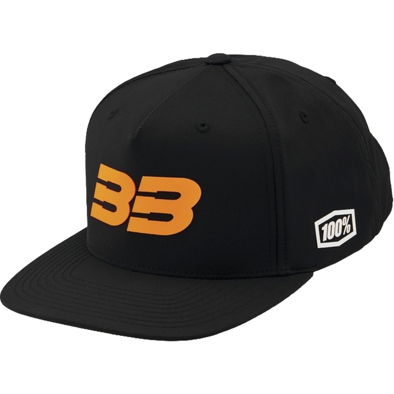 Kapa 100% BB33 Snapback črno-oranžna
