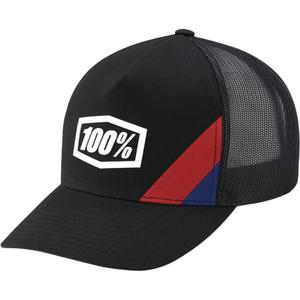 100% črna kapa Cornestone X-Fit Trucker