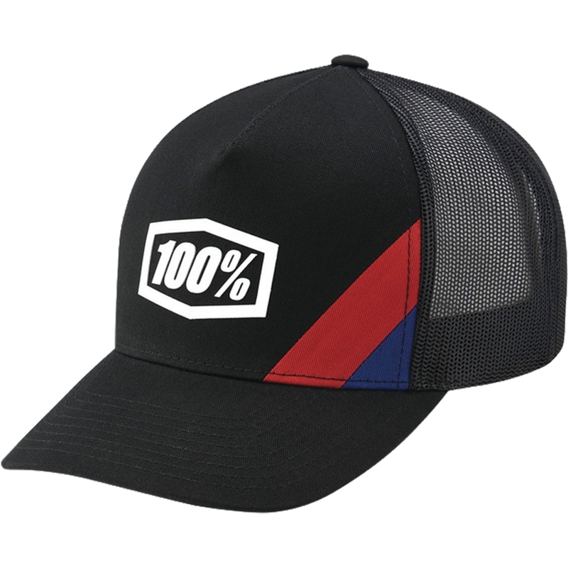 100% črna kapa Cornestone X-Fit Trucker