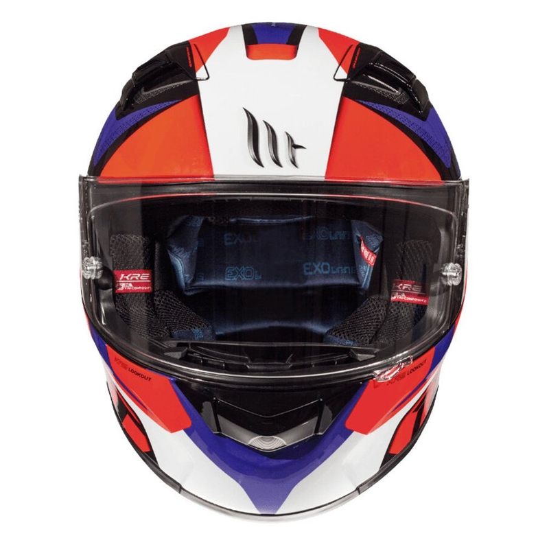 MT Kre Lookout Blue-Black-Fluo Red Integral Motoristična čelada razprodaja
