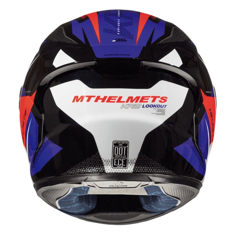 MT Kre Lookout Blue-Black-Fluo Red Integral Motoristična čelada razprodaja
