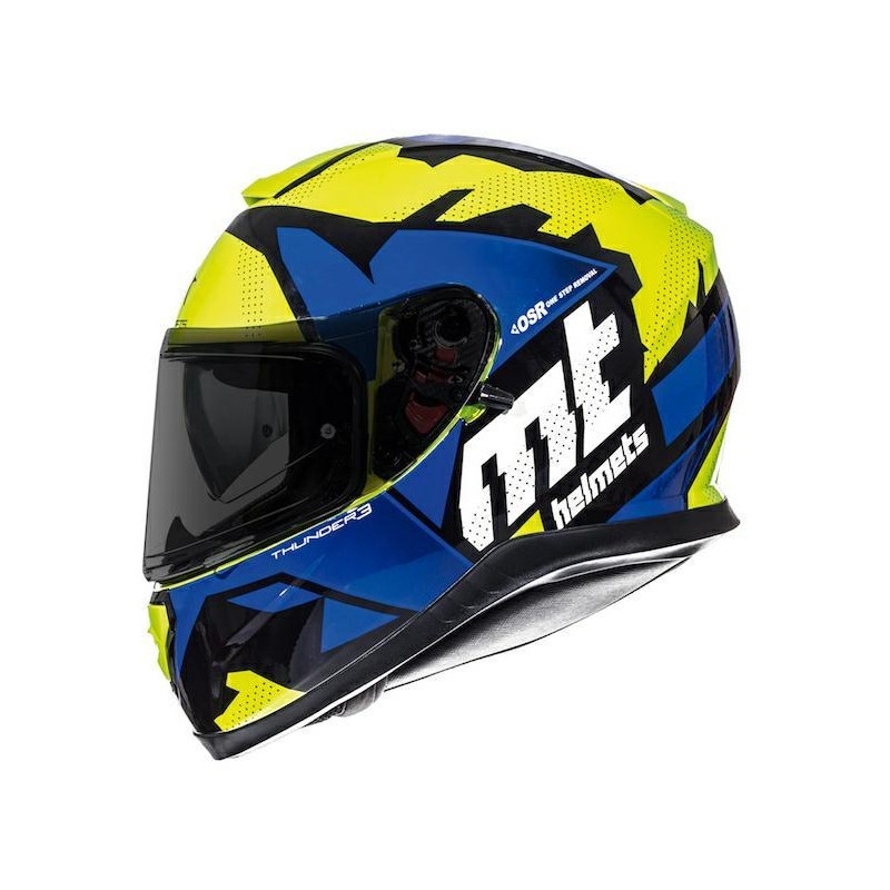 MT Thunder 3 SV Torn fluo rumeno-modra integralna motoristična čelada razprodaja