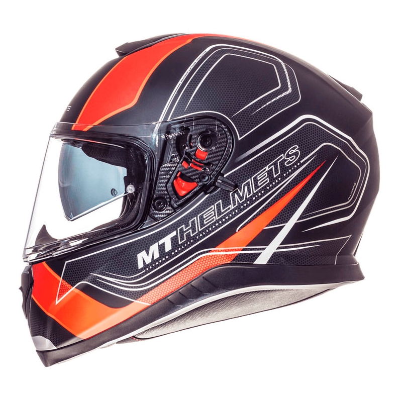 MT Thunder 3 SV Trace Integrirana motoristična čelada črna mat-fluo oranžna razprodaja