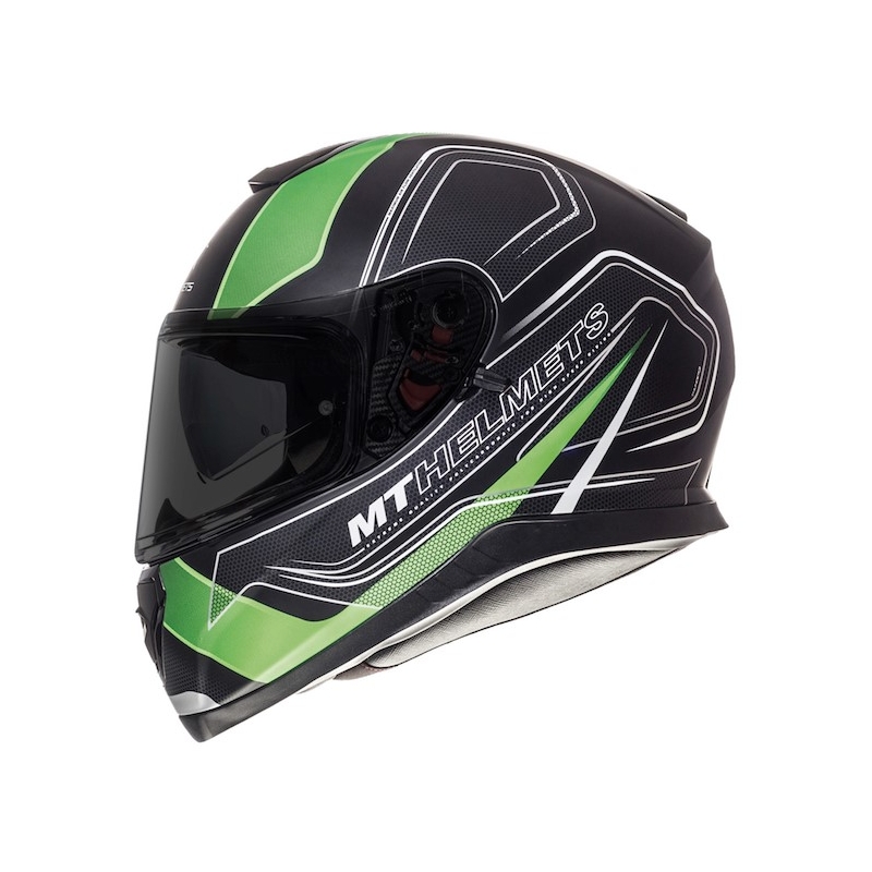 MT Thunder 3 SV Trace Integrirana motoristična čelada Black Matte Fluo Green razprodaja