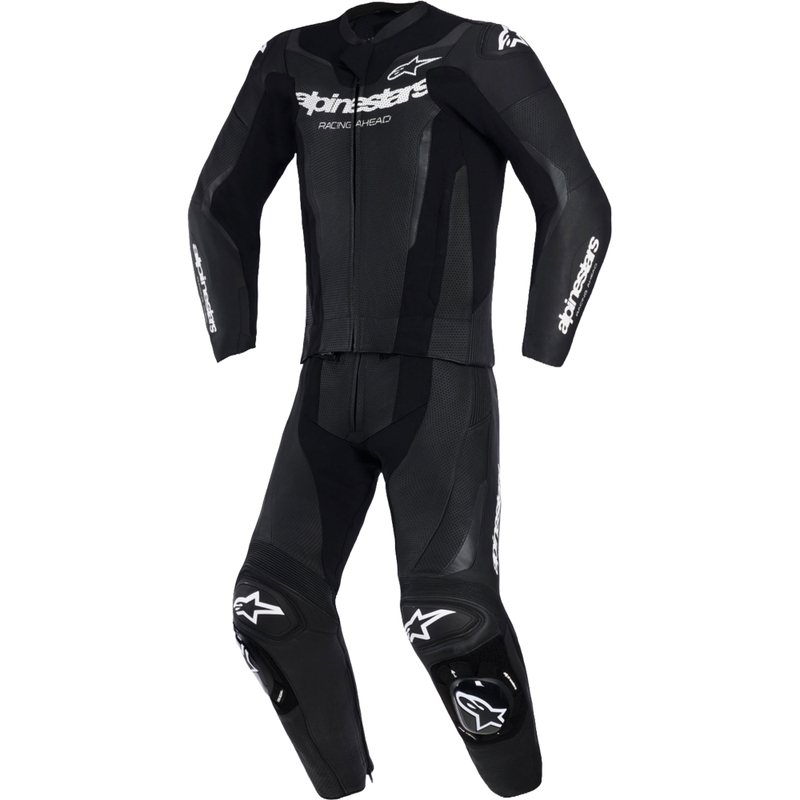 Dvodelni usnjen kombinezon Alpinestars GP Force V2 črno-bel