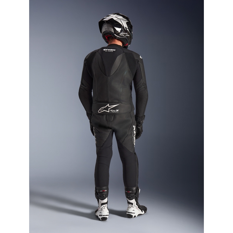 Dvodelni usnjen kombinezon Alpinestars GP Force V2 črno-bel