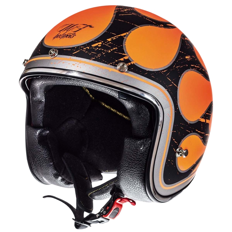 MT LeMans SV Flaming fluo oranžna odprta motoristična čelada razprodaja
