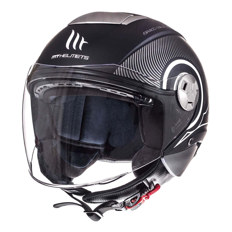 Motoristična čelada Open MT City Eleven SV Tron Black Matte White razprodaja
