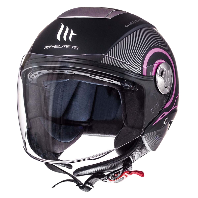 Motoristična čelada Open MT City Eleven SV Tron Black Matte Pink razprodaja