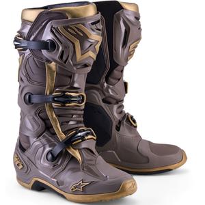 Moto škornji Alpinestars TECH 10 Limited Edition AIR GOLD rjavo-zlati