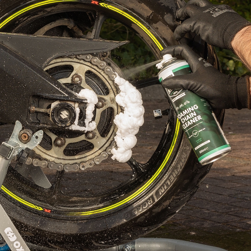 Čistilo za verige pene za motorna kolesa/kolesa MINT 500 ml