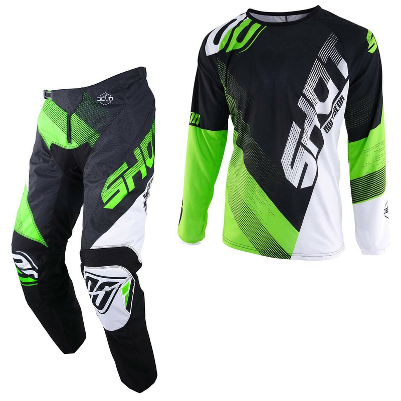 Komplet (dres + kalhoty) Shot DEVO Ultimate černo-fluo zelený (KOPIE)