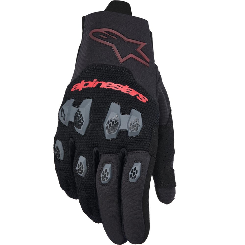 Motokros rokavice Alpinestars PRO-DURA črno-rdeče