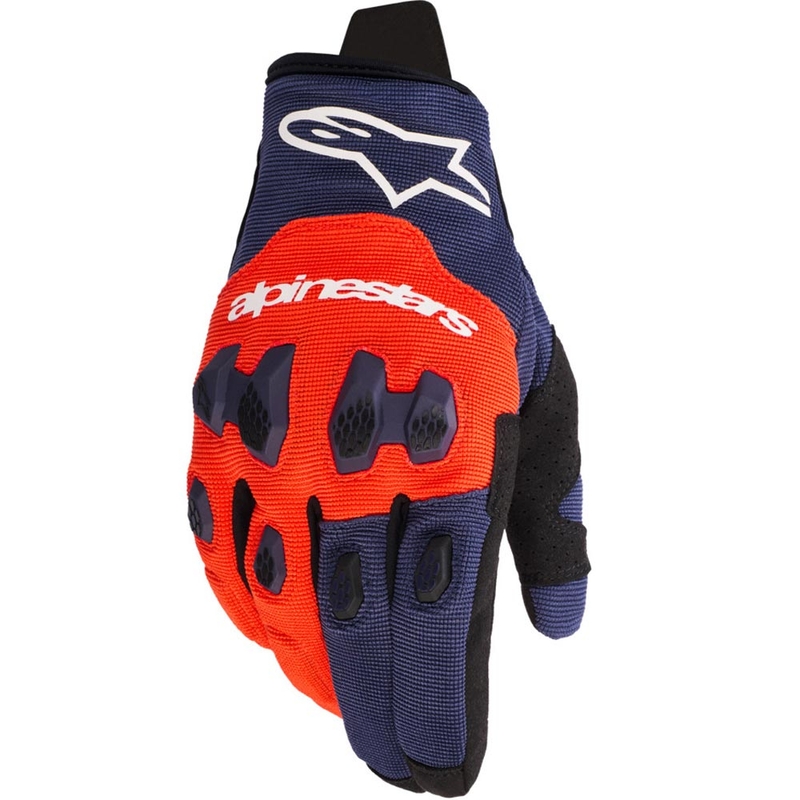 Alpinestars PRO-DURA modro-oranžno-bele motokros rokavice