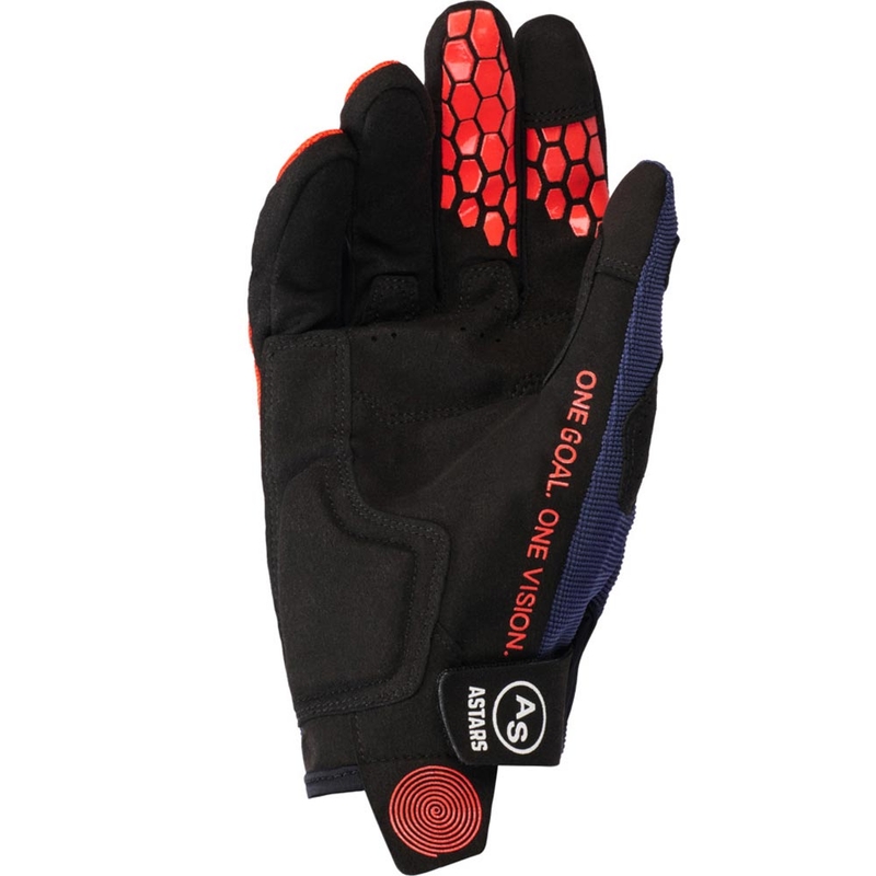 Alpinestars PRO-DURA modro-oranžno-bele motokros rokavice